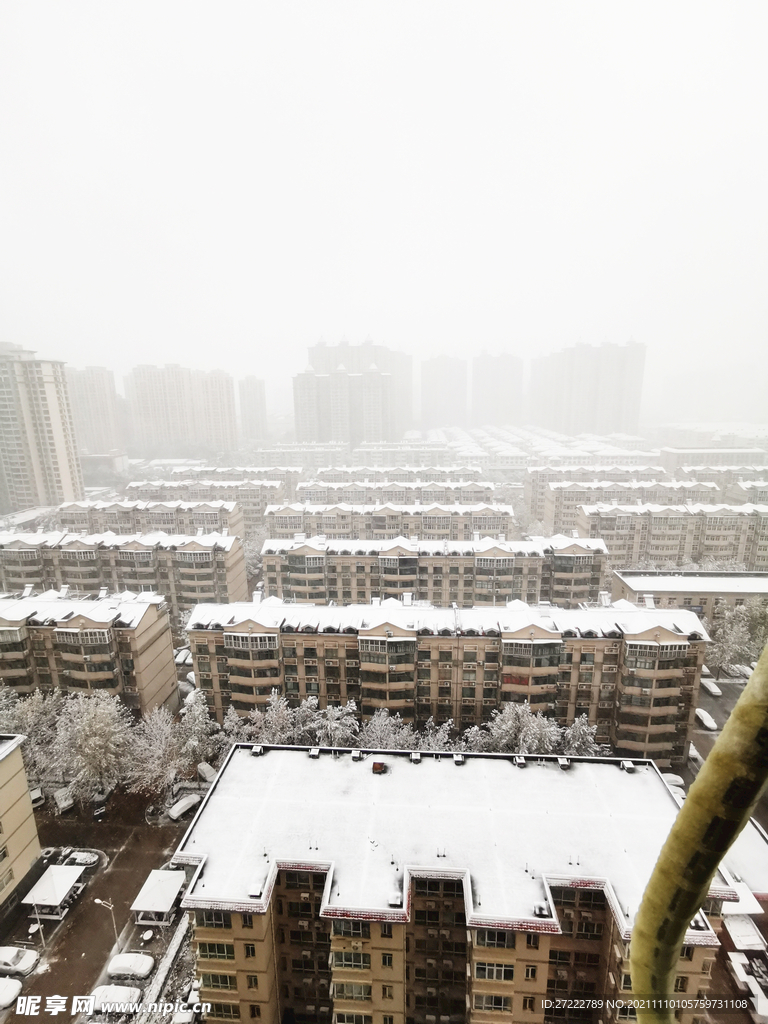 石家庄雪后景色