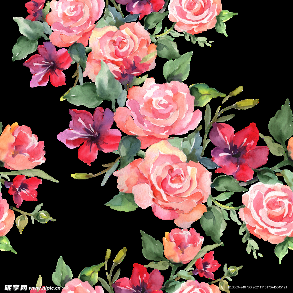 手绘花卉