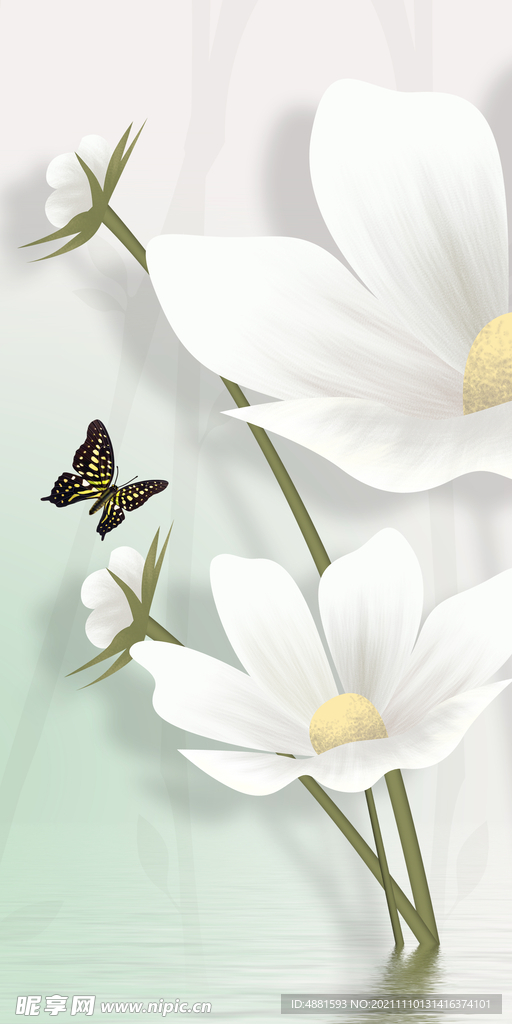 3D花玄关