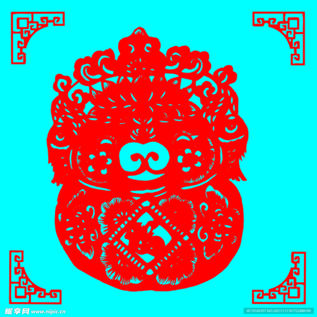 猪剪纸