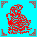 鸭子剪纸