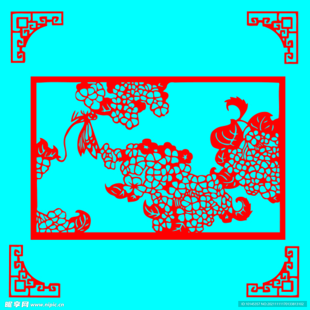 花卉剪纸