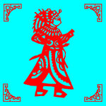 武将剪纸