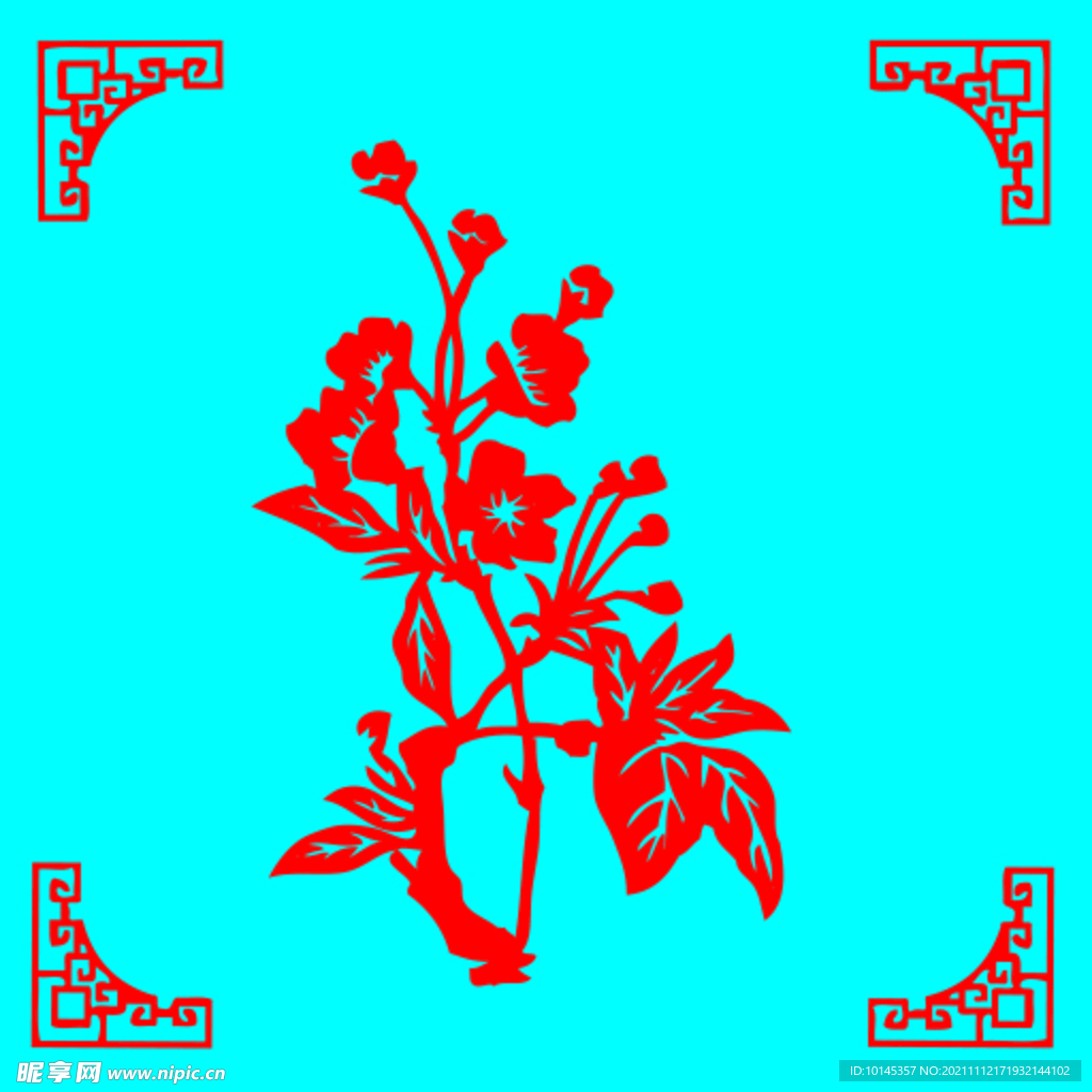 花卉剪纸