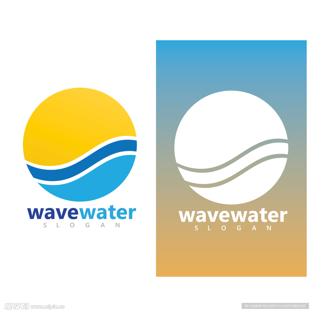 海水波浪图标 