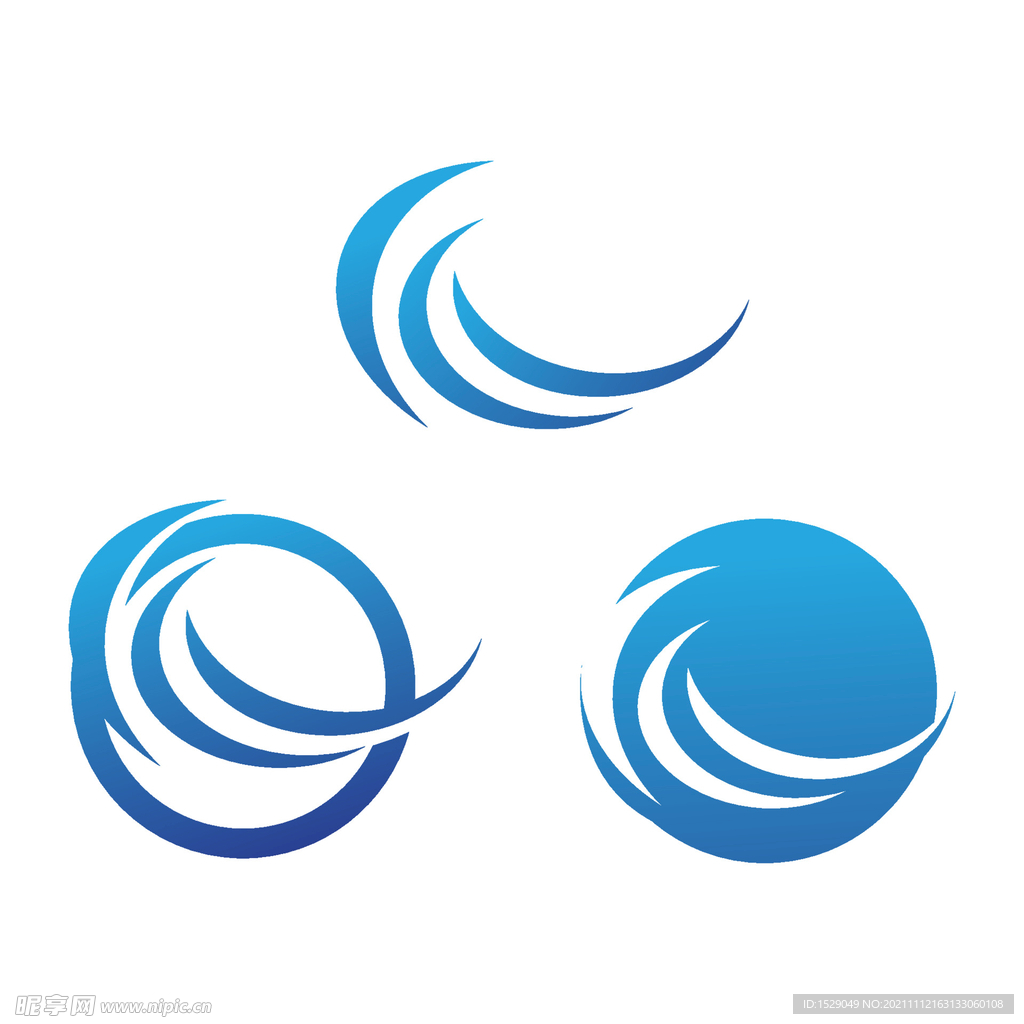 海水波浪图标  