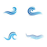 海水波浪图标  