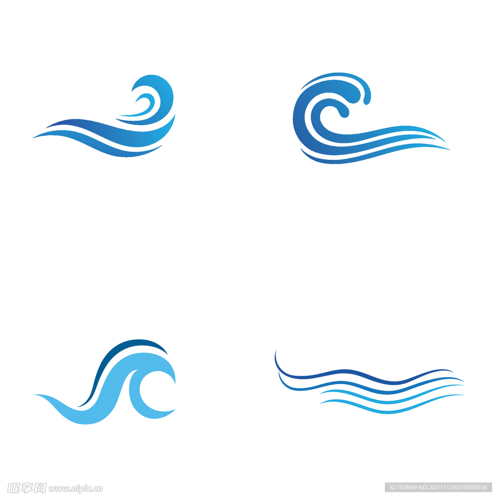 海水波浪图标  