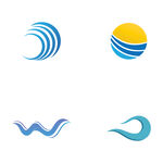 海水波浪图标 