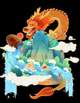 中式插画png素材