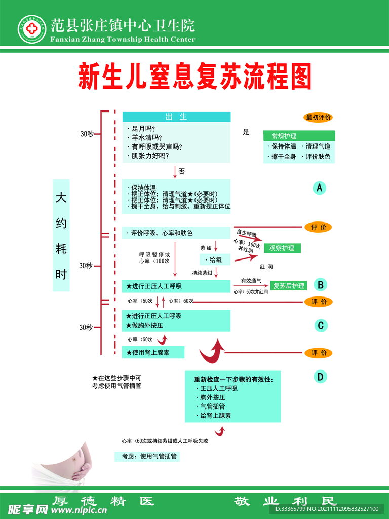 新生儿窒息复苏流程图