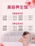 美容养生价目表海报模板