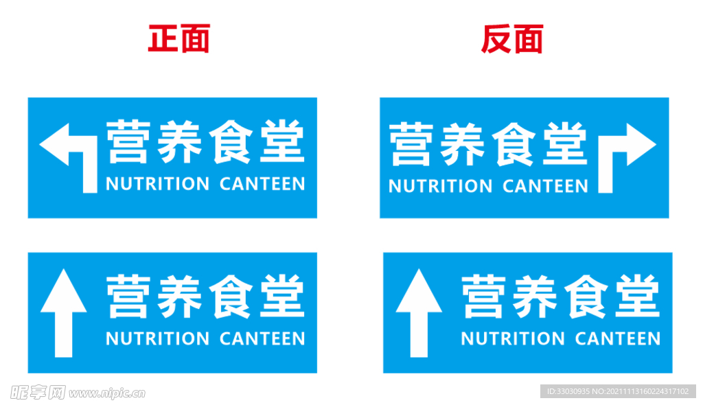 营养食堂双面卡布灯箱画面