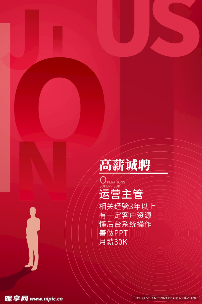 诚聘海报
