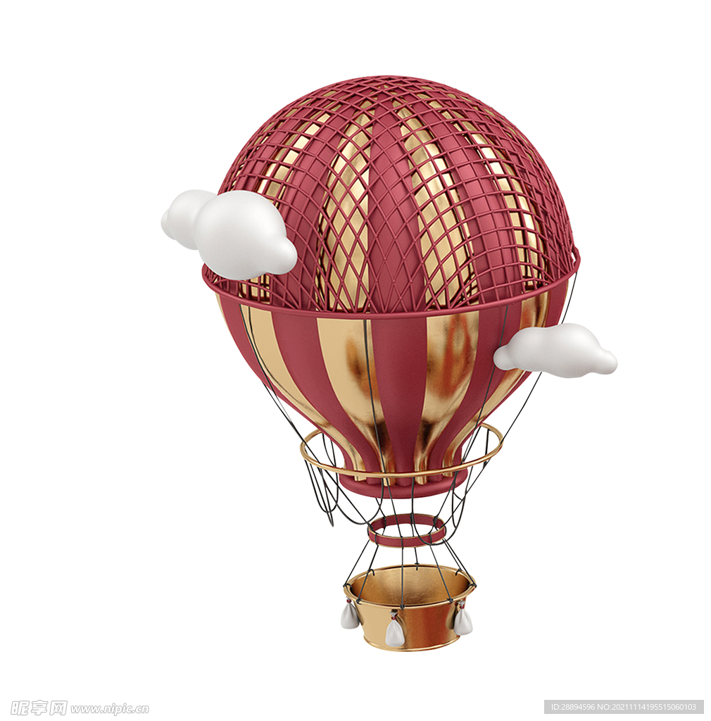 C4D热气球漂浮