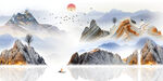 禅意意境山水装饰画