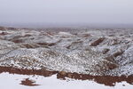 平山湖地质公园大峡谷雪景 