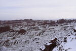 平山湖地质公园大峡谷雪景 