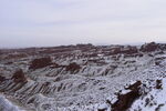 平山湖地质公园大峡谷雪景 