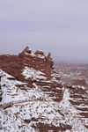 平山湖地质公园大峡谷雪景 