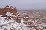 平山湖地质公园大峡谷雪景 