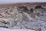 平山湖地质公园大峡谷雪景 