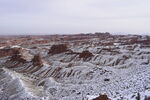 平山湖地质公园大峡谷雪景 