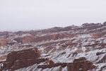 平山湖地质公园大峡谷雪景 
