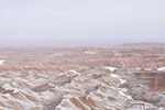 平山湖地质公园大峡谷雪景 
