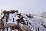 平山湖地质公园大峡谷雪景 