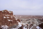 平山湖地质公园大峡谷雪景 
