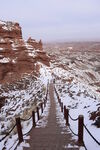 平山湖地质公园大峡谷雪景 