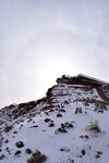 平山湖地质公园大峡谷雪景 