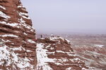 平山湖地质公园大峡谷雪景 