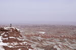 平山湖地质公园大峡谷雪景 