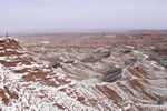 平山湖地质公园大峡谷雪景 