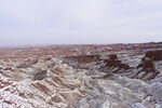 平山湖地质公园大峡谷雪景 