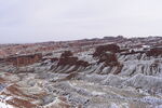 平山湖地质公园大峡谷雪景 