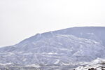 平山湖地质公园大峡谷雪景 