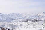 平山湖地质公园大峡谷雪景 