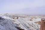 平山湖地质公园大峡谷雪景 