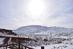 平山湖地质公园大峡谷雪景 