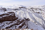 平山湖地质公园大峡谷雪景 