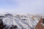 平山湖地质公园大峡谷雪景 