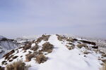 平山湖地质公园大峡谷雪景 