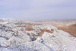 平山湖地质公园大峡谷雪景 