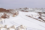 平山湖地质公园大峡谷雪景 