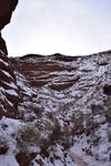 平山湖地质公园大峡谷雪景 