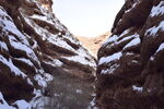 平山湖地质公园大峡谷雪景 