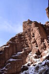 平山湖地质公园大峡谷雪景 
